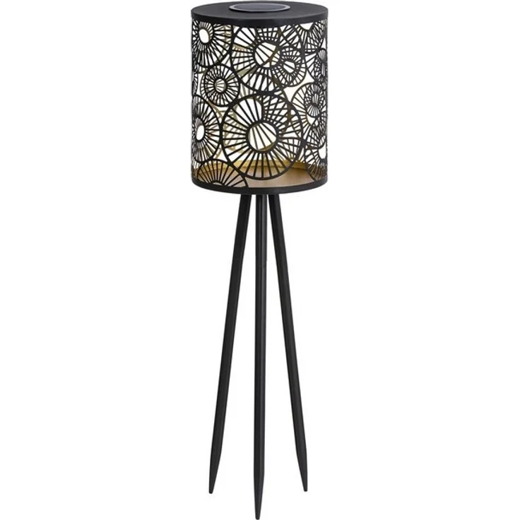 Dehner LED Solarleuchte Solar-Laterne Rabat, verschiedene Höhen, Warmweiß, stilvolle Outdoor Stehlampe, Leuchtdauer 6 h – Bild 4