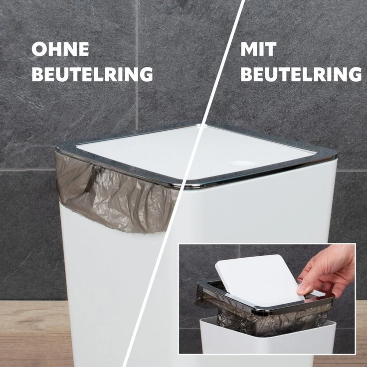 bremermann Kosmetikeimer SAVONA 6 Liter aus Kunststoff, rund - weiß – Bild 2