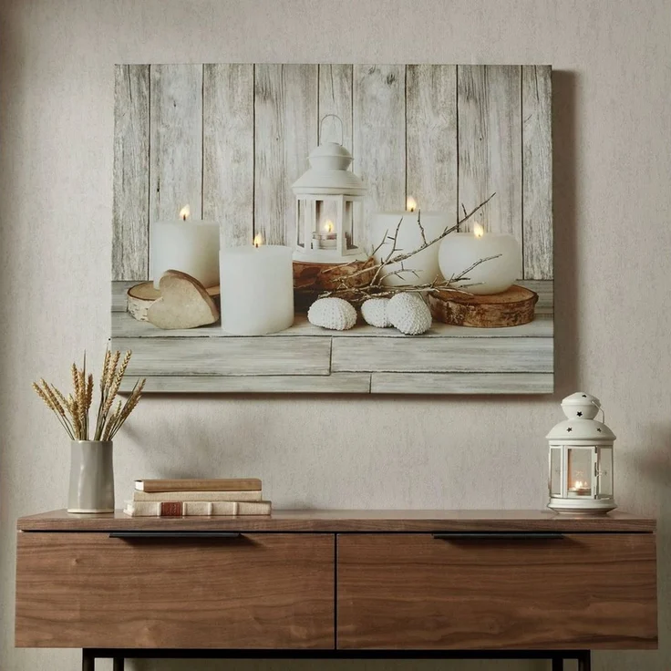 Art for the home LED-Bild LED - Coastal Treasures, Arrangements, Stillleben (1 St), LED-Leinwand Küstenschätze 60x80 cm – Bild 2