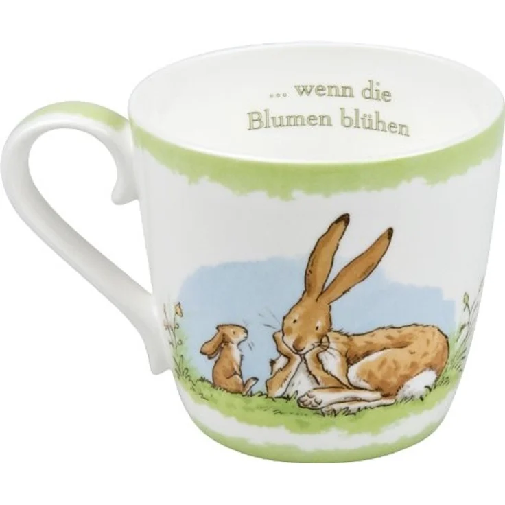 4er Set Henkelbecher Porzellan Vier Jahreszeiten Weißt Du eigentlich, wie lieb ich dich hab – Bild 3