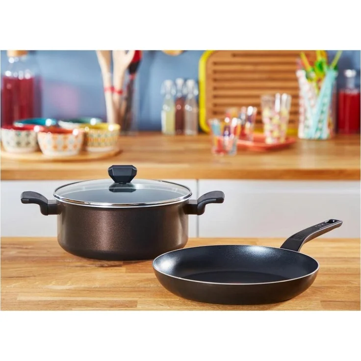 Tefal Easy Cook & Clean Schmorpfanne mit Antihaftbeschichtung, Schwarz, 28cm – Bild 3