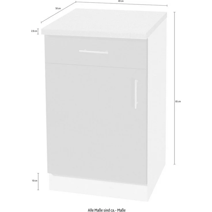 wiho Küchen Unterschrank Kiel 40 cm breit, in Tiefe 50 cm – Bild 3