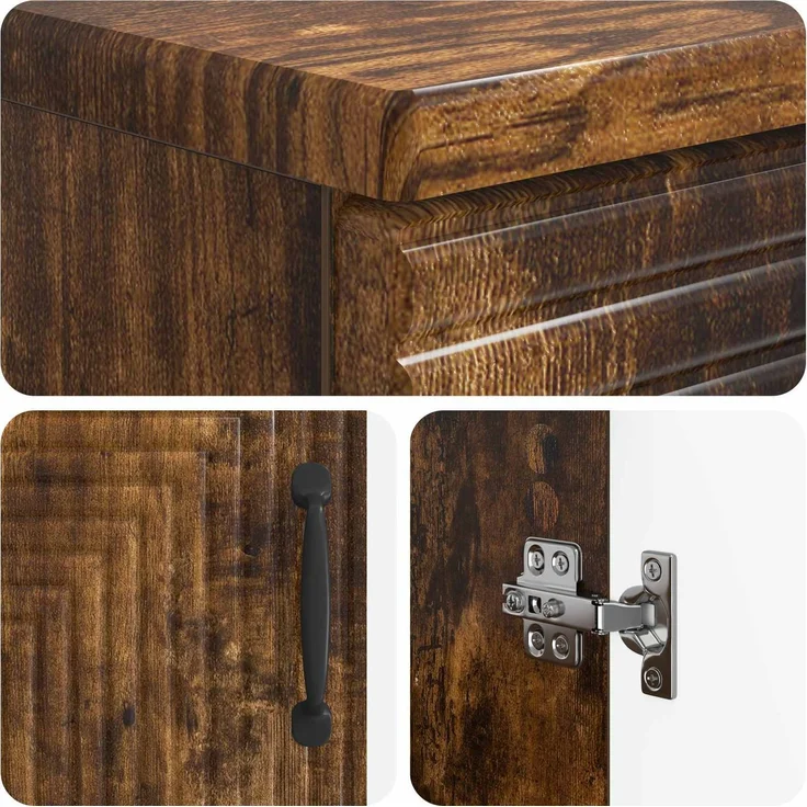 vidaXL 2-teiliges Badezimmer Schrank Set HAARLEM Raucheiche 3417617 – Bild 6