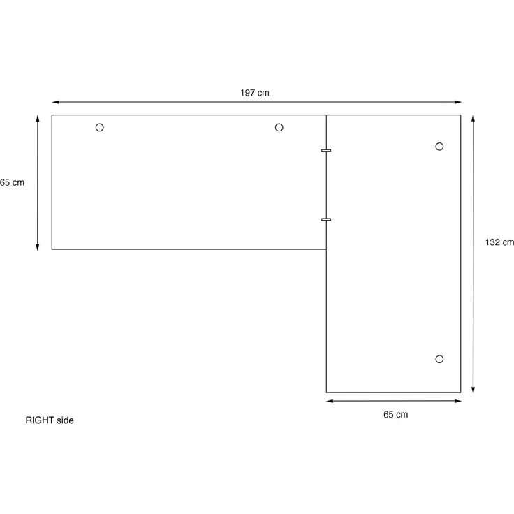SyberDesk Gaming Pro Eckschreibtisch 197 x 132 cm – großer Computertisch, Eckschreibtisch, Schreibtisch für Büro & Gaming (rechts, schwarz) – Bild 6