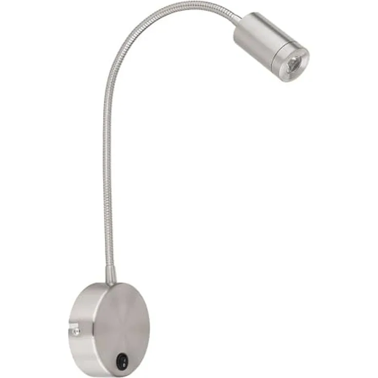 LED Wandleuchte, Flexo, 3 Watt, nickel matt, H 50 cm