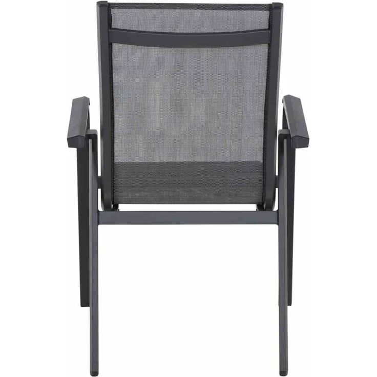 Siena Garden Tesoro Stapelsessel Alu Textilbezug silber schwarz – Bild 4