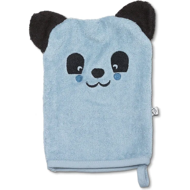 waschlappen Organic junior 14 x 21 cm Baumwolle hellblau