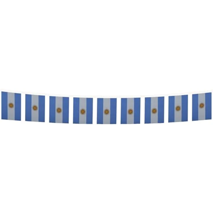 AZ FLAG - Fahnenkette Argentinien 6 Meter Mit 20 Flaggen - 21x14 cm - Argentinische Girlande Flaggenkette 14 x 21 cm – Bild 5