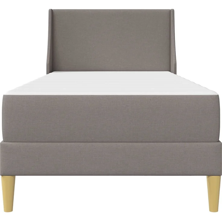 vidaXL Bettgestell mit Matratze mit Kopfteil Polyester 3414717 – Bild 6