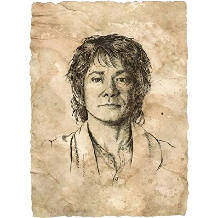 Weta Workshop The Lord of The Rings - Portrait of Bilbo Baggins Statue Art Print, Wandbild mit einzigartigem Design