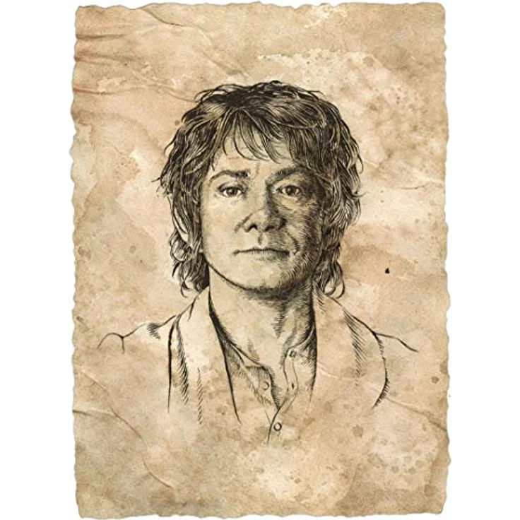 Weta Workshop The Lord of The Rings - Portrait of Bilbo Baggins Statue Art Print, Wandbild mit einzigartigem Design