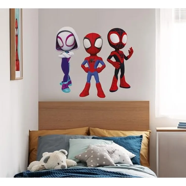 Komar Wandtattoo Spidey and His Amazing Friends Trio - Größe 50 x 70 cm (3 St), Künstler: Komar, selbstklebend, Wandsticker, Kinderzimmer