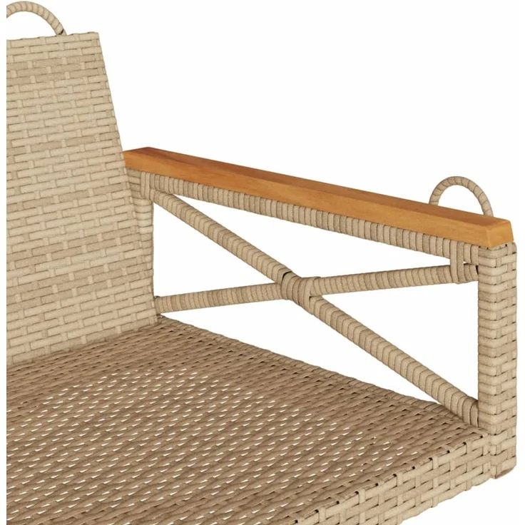 vidaXL Hängebank Beige 109x62x40 cm Poly Rattan 368154 – Bild 7