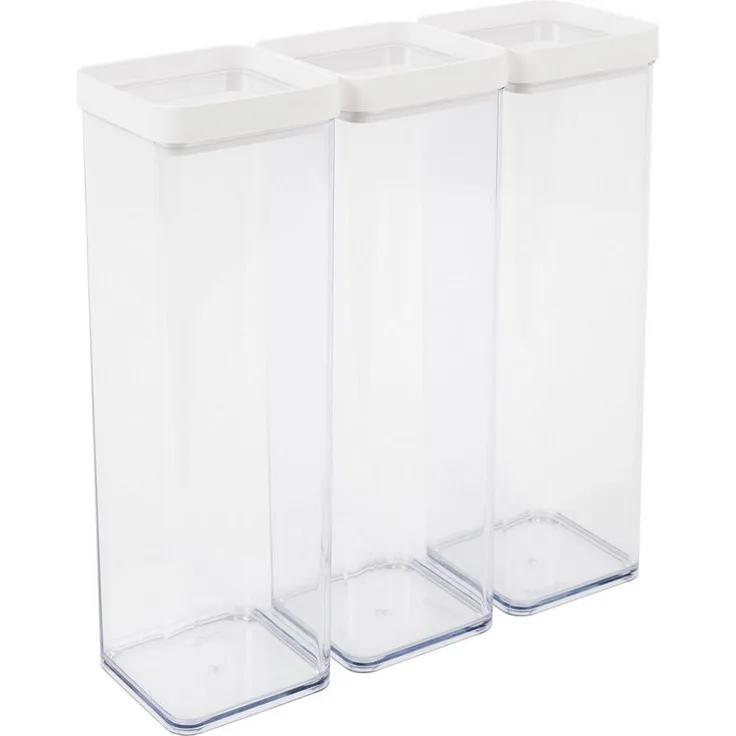 ROTHO Vorratsdose, Kunststoff, (Vorratsdosenset, 3er-Set)
