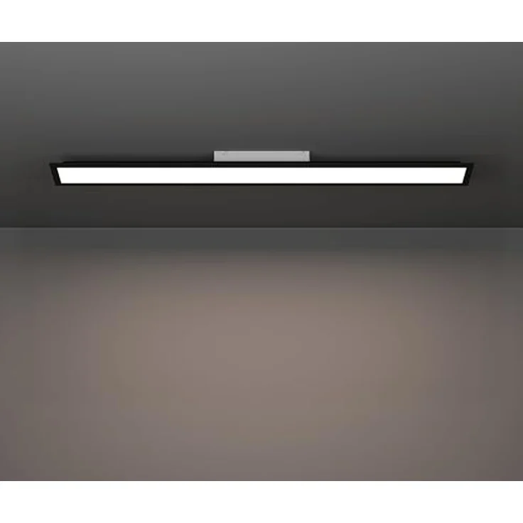 EGLO LED Panel Moradillo, Deckenleuchte flach, Deckenpanel aus Metall und Kunststoff in Schwarz-Weiß, Deckenlampe warmweiß, neutralweiß, kaltweiß, 15x120 cm – Bild 2