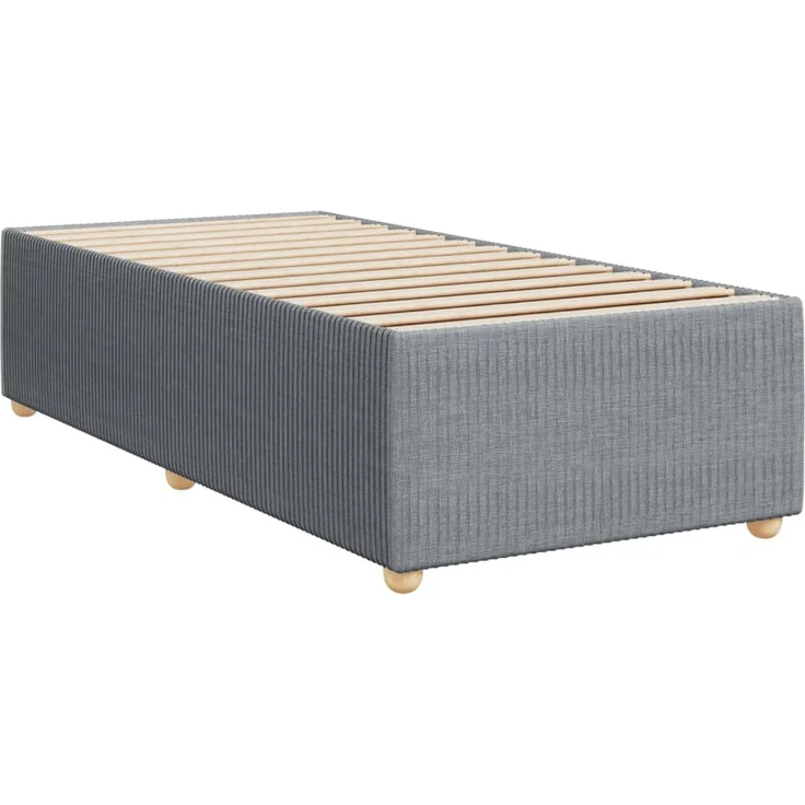 vidaXL Boxspringbett mit Matratze Hellgrau 80x200 cm Stoff 3294197 – Bild 10