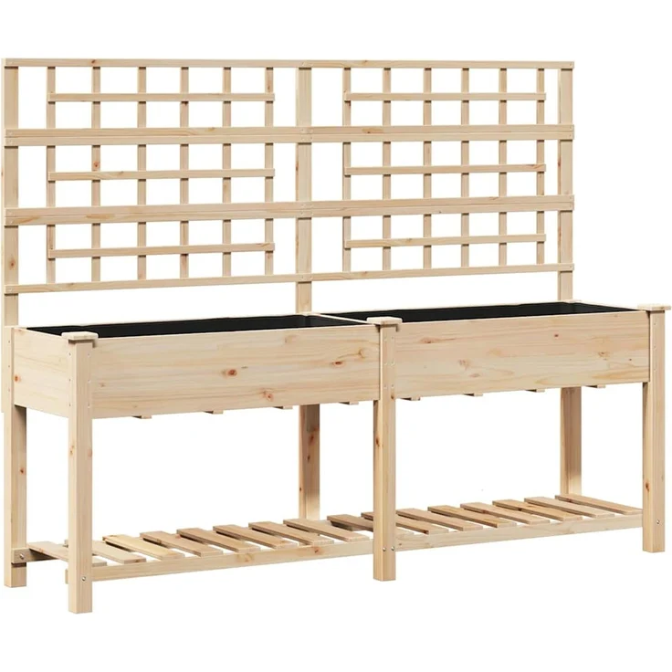 vidaXL Garten-Pflanzgefäß mit Regal Beige 203,5 x 54 x 152,5 cm 42006573 – Bild 1