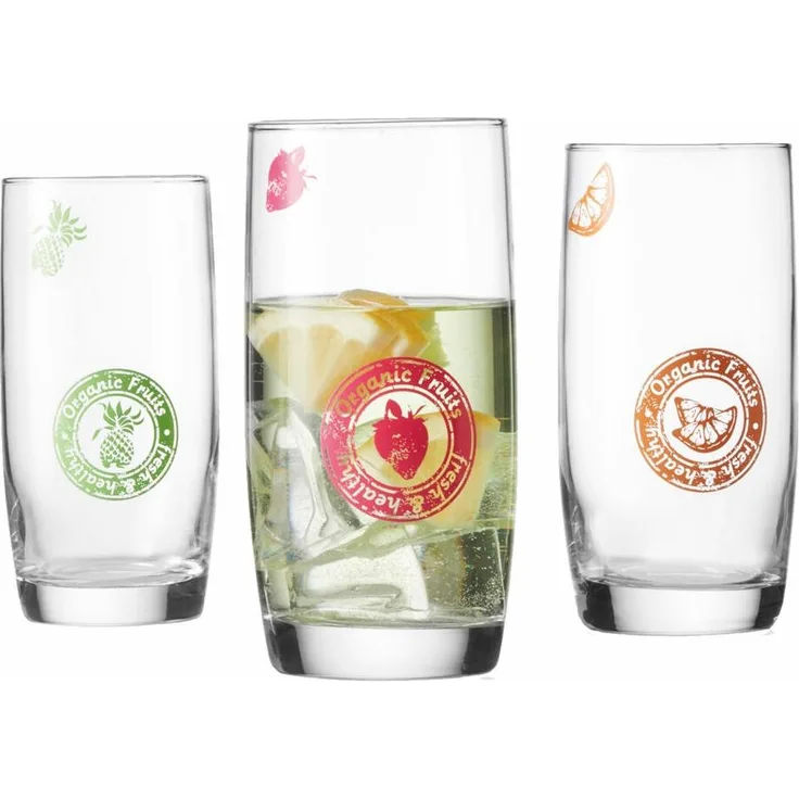 montana: :fit Trinkglas, 3er Set, Wasserglas, Saftglas, Longdrinkglas, Wasser Glas, 330 ml, 054045