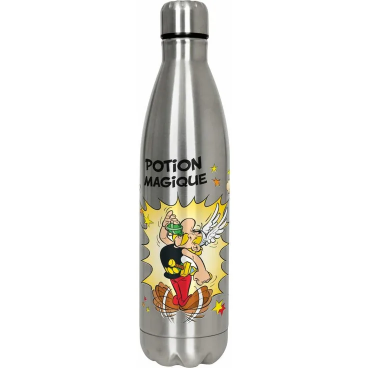 Könitz Flasche Hot Bottle - Portion Magique, Thermoflasche, Outdoorflasche, Doppelwandig mit Verschluss, Edelstahl, Silbern, 750 ml, 11 9 245 2385