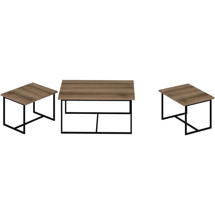 Skye Decor 'Levada - Walnut' Satztisch (3-teilig), Walnuss, 90 x 42 x 60 cm – Bild 7
