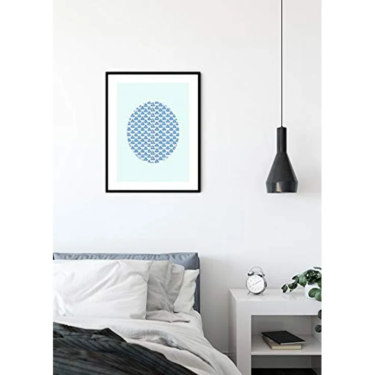 Komar Wandbild Shelly Patterns Aqua, Poster 30x40 cm, hochwertiger Kunstdruck ohne Rahmen, seidenmatter Fotodruck, lebendige Farben, Made in Germany – Bild 3