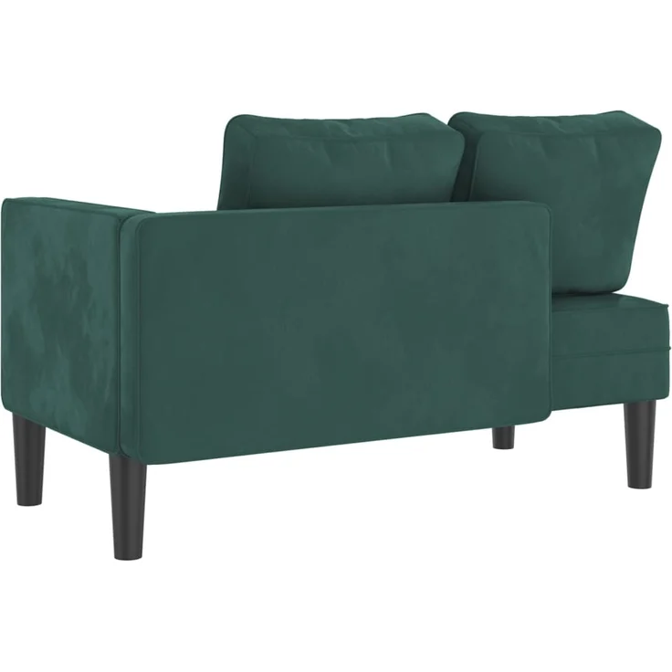 vidaXL Chaiselongue mit Kissen Dunkelgrün Samt – Bild 4