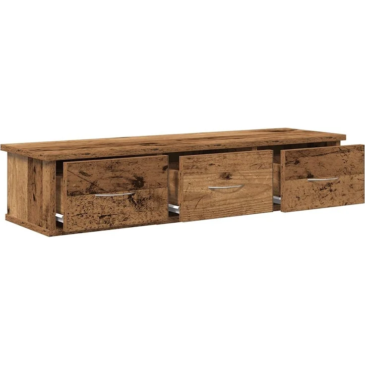 vidaXL Wandschrank Altholz-Optik 88x26x18,5 cm Holzwerkstoff 855860 – Bild 4