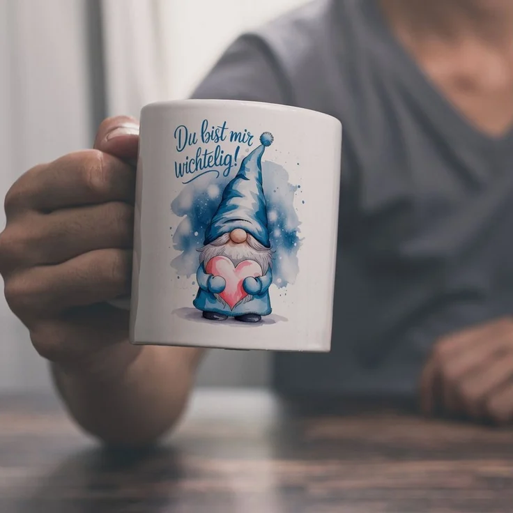 speecheese Tasse Du bist mir wichtelig! Wichtel Kaffeebecher – Bild 2