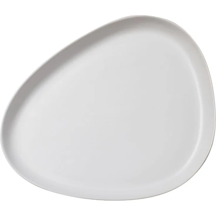 Stoneware Servierplatte Servierteller Fleischplatte Steingut 1 Stück LindDNA weiß