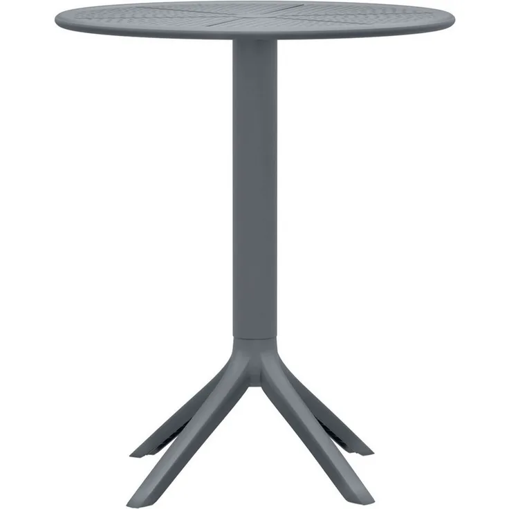 TPFLiving Beistelltisch Sevara (Pflegeleicht und langlebig, Wetterfest & UV-beständig – ideal für den Außenbereich), Maße (TxBxH): 60 x 60 x 76cm - Farbe: anthrazit