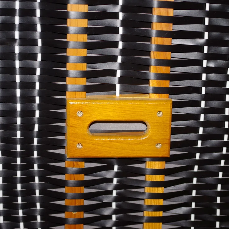 BRAST Strandkorb Deluxe 2-Sitzer XXL für 2 Personen 120cm breit mehrere Designs incl. Abdeckhaube Farbe Karo Rot/Grün/Beige – Bild 8