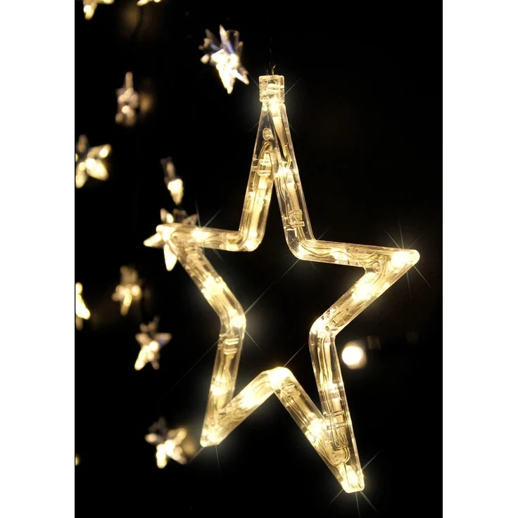 Mojawo Lichtervorhang Weihnacht's LED Sternenvorhang mit 90 LED – Bild 4
