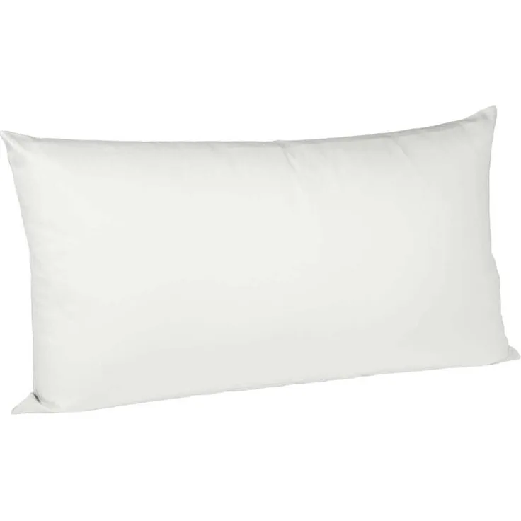 Fleuresse Mako-Satin Kissenbezüge 40x80 cm uni mit RV DP 1109 naturweiß
