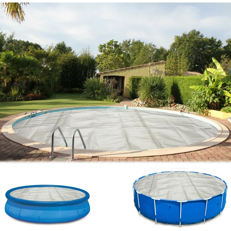 Poolpanda Pool Solarfolie Ø 600 cm Power rund | transparent | 300 my | 16 mm Luftblasen