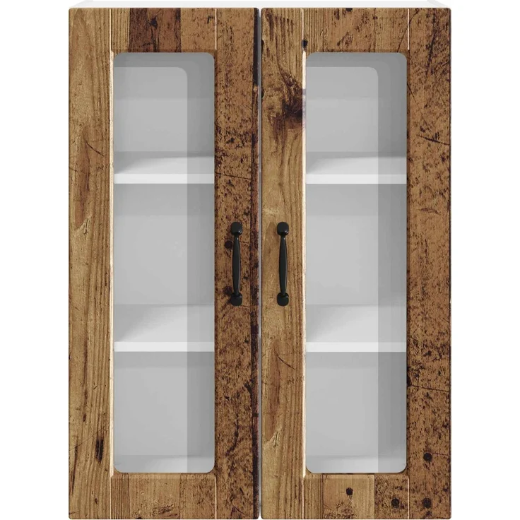 Hängeschrank, Küchenschrank mit Regal Altholz 60 x 31 x 80 cm Holzwerkstoff – Bild 6