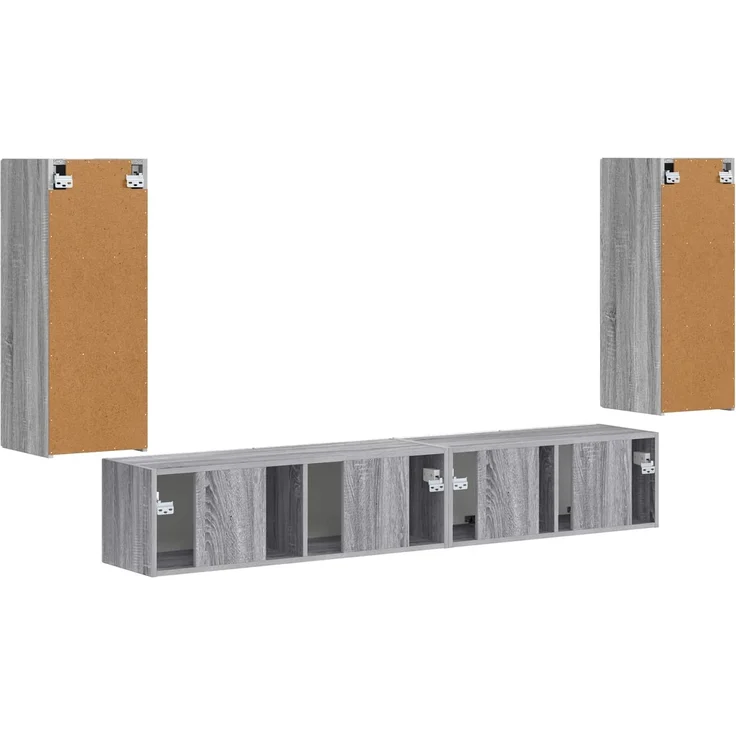 vidaXL TV-Schrankset 4 pcs Graues Sonoma Holzwerkstoff 3409165 – Bild 9