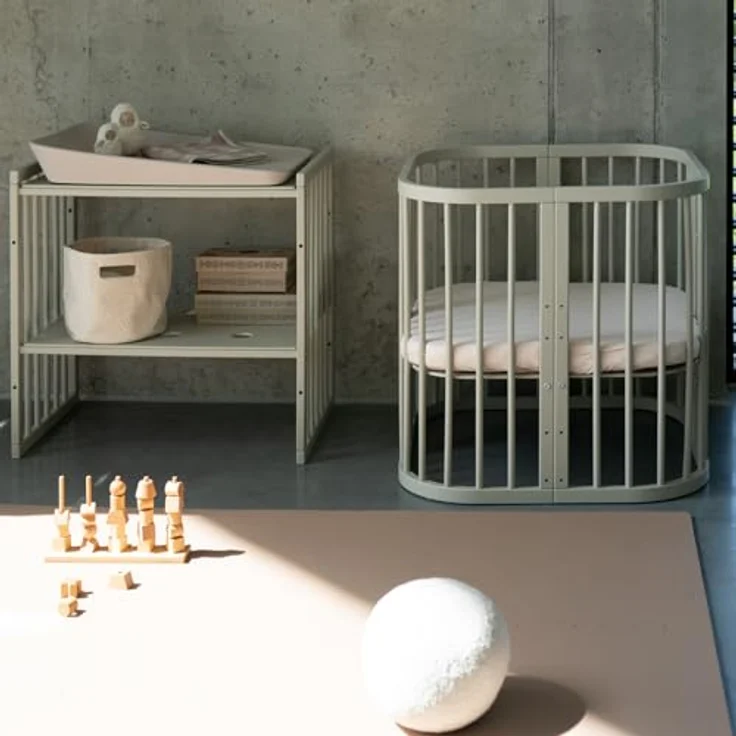 Waldin Kombibett - W2 7-in-1 - Olive Grün - Material: massiv Buchenholz - Babypark. de – Bild 8