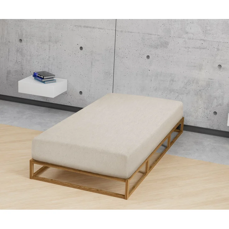 biberna Melange-Flanell Spannbetttuch 0841380 MELANGE UNI, kitt, 1x 140x200 cm - 160x200 cm – Bild 4