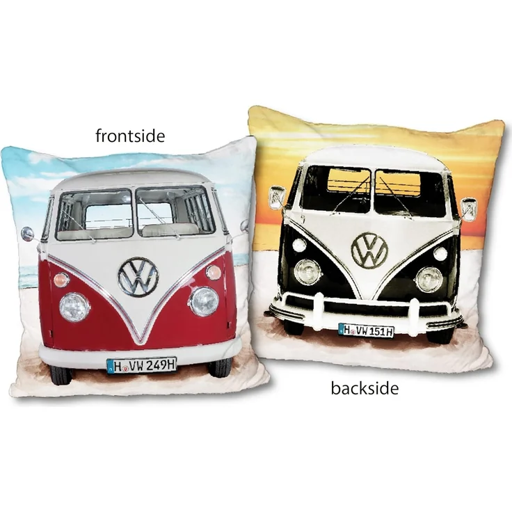 BERONAGE Dekokissen VW Volkswagen Bulli T1 Kissen 089 Beach 40 x 40 cm Kuschelkissen, passend zur Bettwäsche, ideal für Sofa, Couch, Bett, Auto, Camping – Bild 6