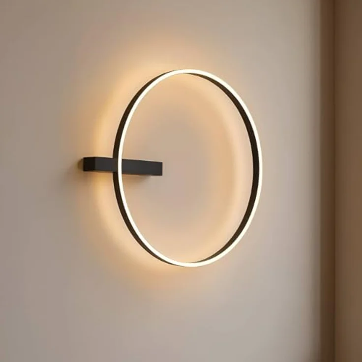 Lucande LED Deckenleuchte Isalin, moderne 1-flammige Lampe in Schwarz aus Aluminium, energiesparend für Wohnzimmer und Büro – Bild 3