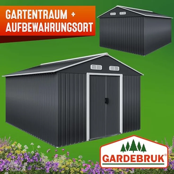 GARDEBRUK® XXXL Gerätehaus mit Fundament Kantenschutz – Bild 8
