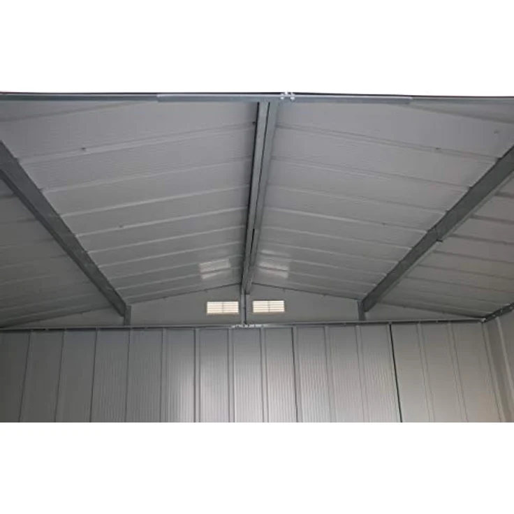 Duramax ECO 10x10 (9.16 m²) Metallgerätehaus, feuerverzinktes Metall gerätehaus - Geräteschuppen, verstärkte Dachkonstruktion, wartungsfreier und wetterfester Metallschuppen, Grün – Bild 11
