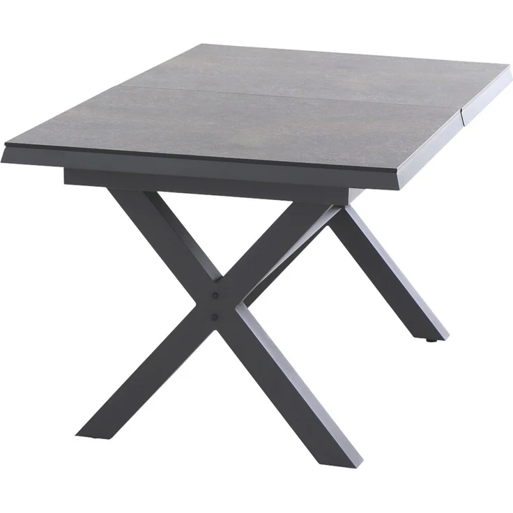 Siena Garden Sincro Ausziehtisch 160/200x90 cm, Aluminium (matt anthrazit) & HPL Titan – Bild 10