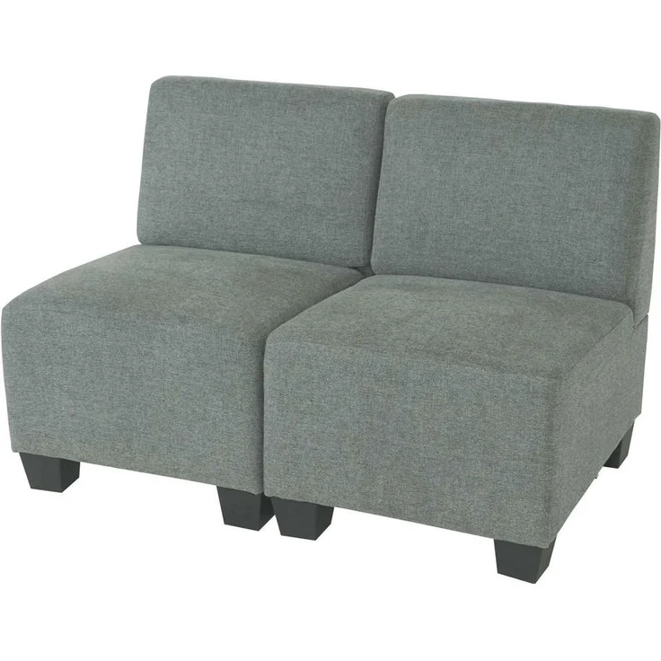 MCW Lyon 2-Sitzer Sofa, Grau, Modernes Lounge-Design mit bequemer Polsterung, Erweiterbar, 114x76x72 cm