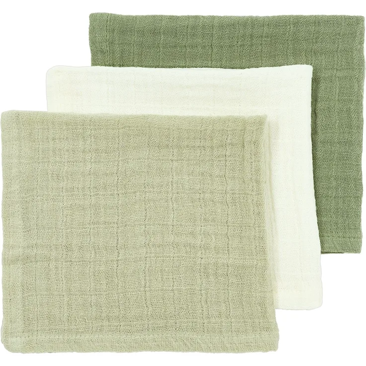 Meyco Baby Uni Mundtücher - 3 Stück - Pre-Washed H