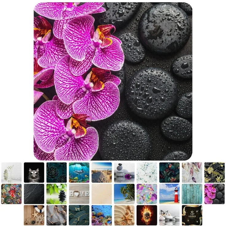 Sanilo Duschmatte, mit Motiv, rutschfest, waschbar, quadratisch, 230 extra starke Saugnäpfe, Kunststoff PVC, 53 x 53 cm, Madeira – Bild 1