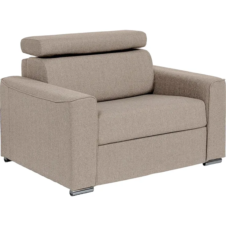 Vente-unique - VIZIR - Schlafsessel - Metall - Stahl - Beige - 124 x 95 x 105 cm