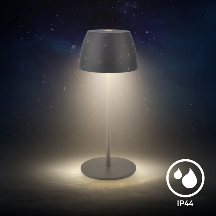 DiKa LED Akku-Tischleuchte Serina Mini Touch anthrazit 20 x 8 cm warmweiß – Bild 4