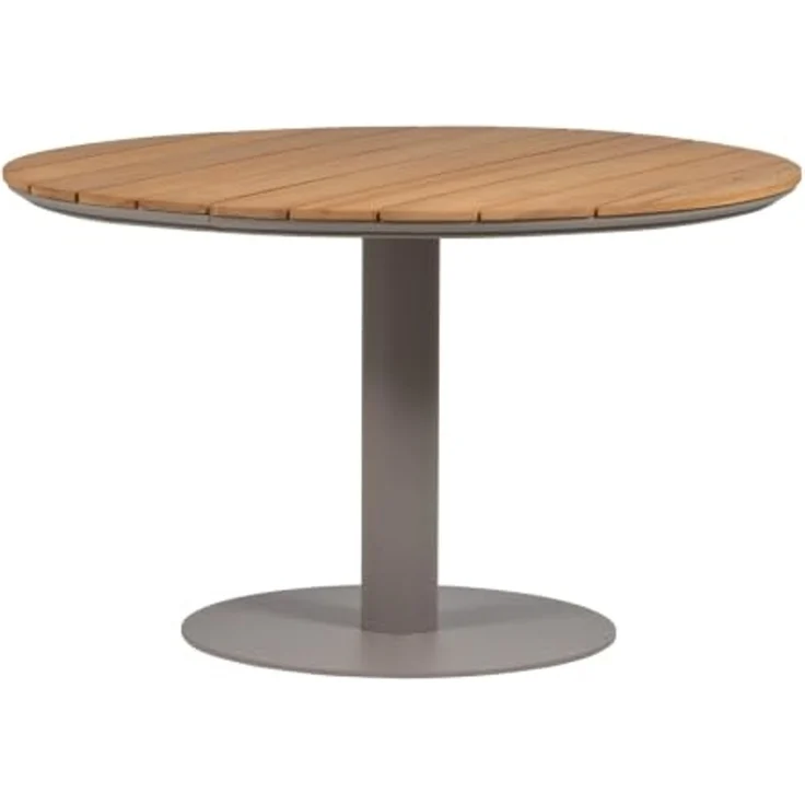 Gartenesstisch Vela - Aluminium & Holz Natur, Ø 122 cm – Bild 4