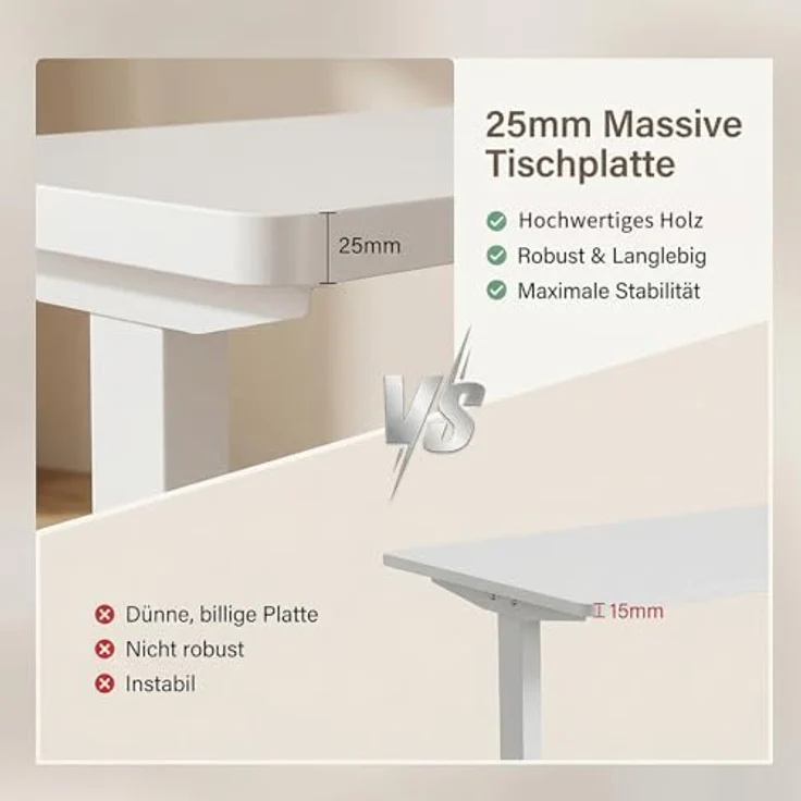 Devoko Höhenverstellbarer Schreibtisch 180x80 cm elektrisch, Höhenverstellung 71-121 cm mit Smart Control, 120 kg Tragkraft, für gesundes Arbeiten – Bild 4